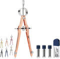 Mr. Pen- Professional Compass for Geometry, Extra Lead, Metal Compass Drawing Tool for Students, Drafting and Engineering, Technical Drawings, Circles and Geometry Projects