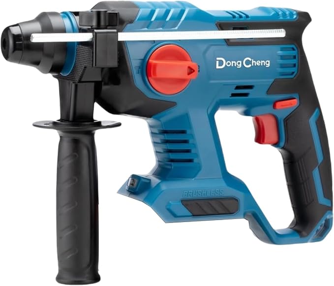 (Battery & Charger Not Included) DongCheng 20V Brushless Rotary Hammer Drill, 7/8" SDS-Plus, 4 Application Modes, Cordless, 2.1 Joules, Cordless Demolition Hammer for Concrete