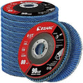 EZARC Zirconia Flap Discs 80 Grit, 4-1/2 x 7/8-Inch, Type 29, 12-Pack