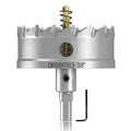 TCT Hole Saw Set, 3-3/8"(85mm) Heavy Duty Tungsten Carbide Tipped Hole Cutters for Stainless Steel Mild Steel Copper Iron Brass Plastic and More, with Titanium-Plated Pilot Drill Bits.