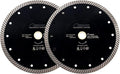 SHDIATOOL Diamond Turbo Blade 8 - Inch Super Thin Cutting Disc for Porcelain Ceramic Tile Granite Dia 200mm 2pieces