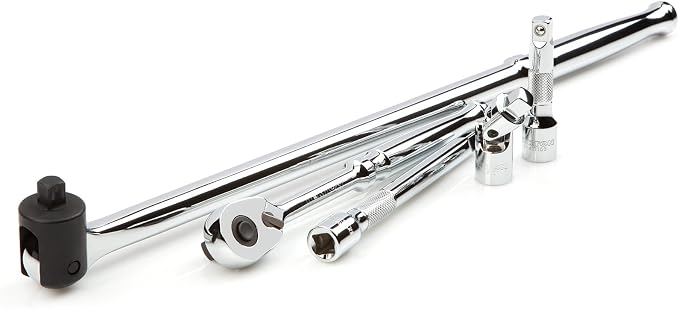 TEKTON 3/8 Inch Drive 6-Point Socket and Ratchet Set, 73-Piece (1/4-1 in., 6-24 mm) | SKT15311 | (1/4 - 1 in., 6 - 24 mm), Shallow and Deep, Case
