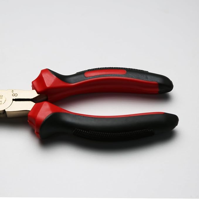 TMAX Non-Sparking 8" Long-Nose Plier, Aluminum-Bronze, Spark Free Safety | Spark Free Safety, Non-Magnetic And Corrosion-Resistant | Safety Tool For Flammable Hazardous Environment