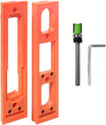 Concealed Door Hinge Installation Kit with Guide Template Jig, 5.3-7.8 Inch Door Hinge Positioning Tool, Lightweight Router Template for Woodworking, 0.98" Width