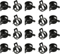 20pcs 0.67" ID Constant Tension Band Hose Clamps, 17mm Spring Band Type Action Hose Clamp Manganese Steel Fuel Line Clamp Low Pressure Air Clip Clamp for Fuel Hose Line Water Pipe Air Tube black