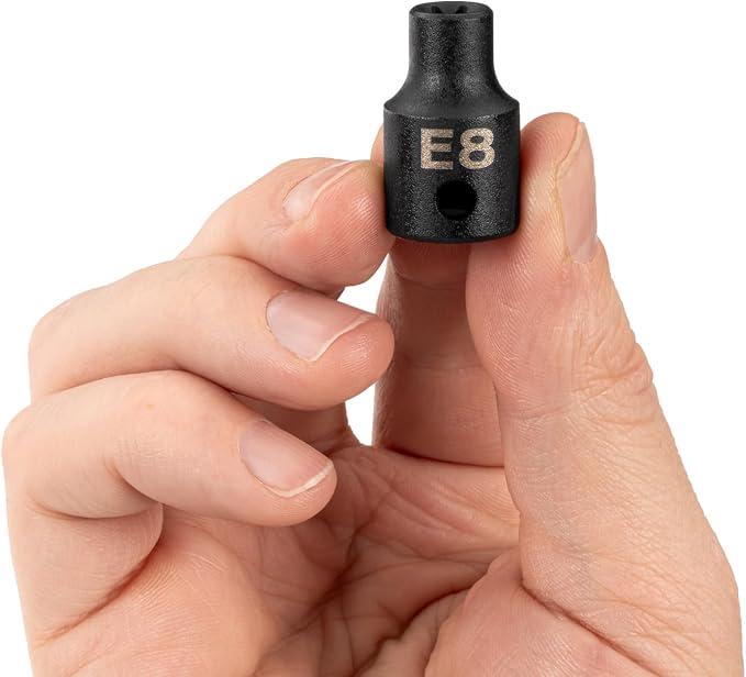 TEKTON 3/8 Inch Drive x E8 External Star Impact Socket | SID12408 | Shallow