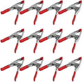 Set of 12-9-Inch Metal Spring Clamp with Red Tip