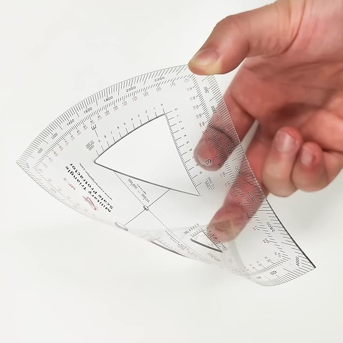 CYA Military Map Protractor Coordinate Scale Map for Land Navigation, Military Style UTM/MGRS Coordinate Scale