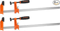 Jorgensen 24-Inch Bar Clamp Set, Heavy Duty Steel Bar Clamps for Woodworking, Wood Clamps with 1000 lbs Load Limit, 2-Pack