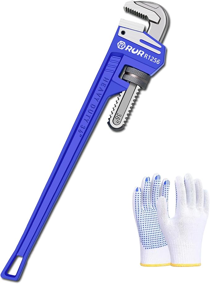 36 Inch Pipe Wrench | Plumbers Wrench, Heavy Duty Plumbing Tools | Forged from High Carbon Steel | Suitable for Water Pipes, Plumbing, Fire Protection Pipe Tools