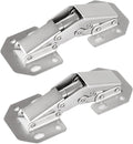 2-Pack Hidden Hinges for Cabinet Doors Frameless, Concealed Cabinet Hinges, 90 Degree Surface Mount Hinges