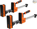 JORGENSEN 18-Inch Parallel Bar Clamp, Heavy-Duty Cabinet Master Clamp for Woodworking Glue-Up, 2200 lbs Force, Quick Release, Spreader Function, 2-Pack