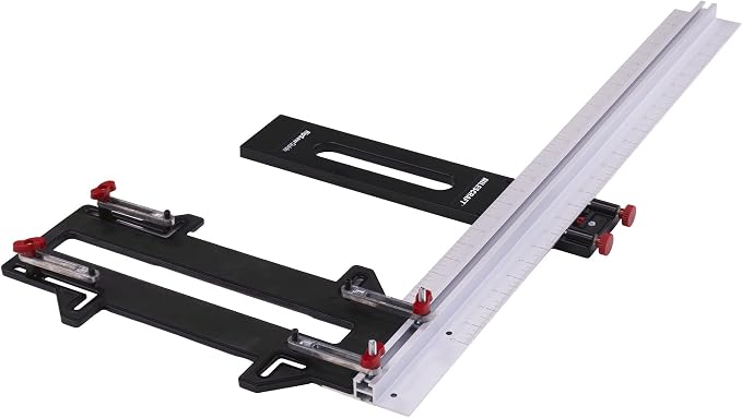 Milescraft 1404 Rip Saw Guide – Circular Saw Edge Guide. Straight Cutting Jig. Rip & Cross Cut Large Sheets. Sidewinder and Worm Drive Saws. 24inch Edge Range. All-Metal Base Prevents Flex