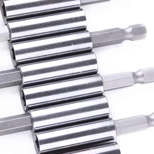Rocaris 100 Pack Magnetic Extension Socket Drill Bit Holder 1/4" Hex Power Tools, 60mm/2.36 Inch, Bulk Purchase