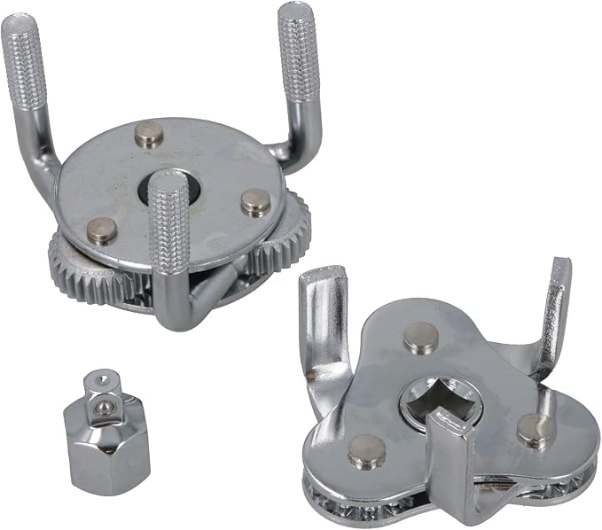 AB Tools 2 + 3 Legged Leg Adjustable Oil Filter Wrench Remover Installer 3/8" 1/2" Drive