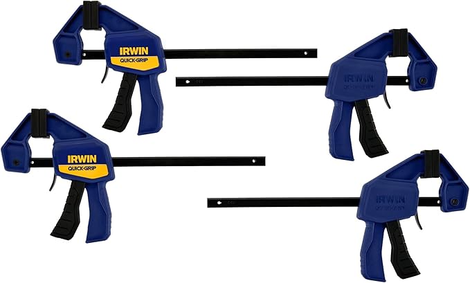 IRWIN Bar Clamp, 6", 8 Pack | QUICK-GRIP | One-Handed | Mini