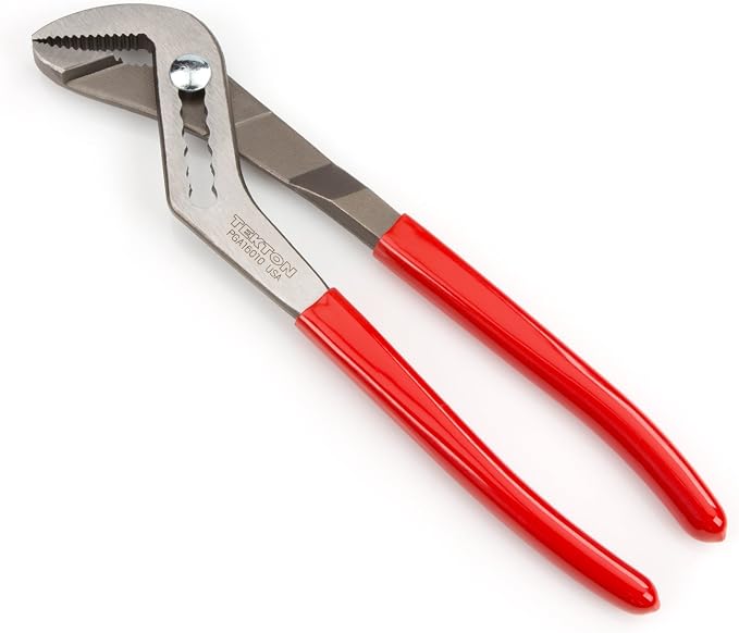 TEKTON 10 Inch Angle Nose Slip Joint Pliers (2 in. Jaw) | PGA16010 | Made in USA