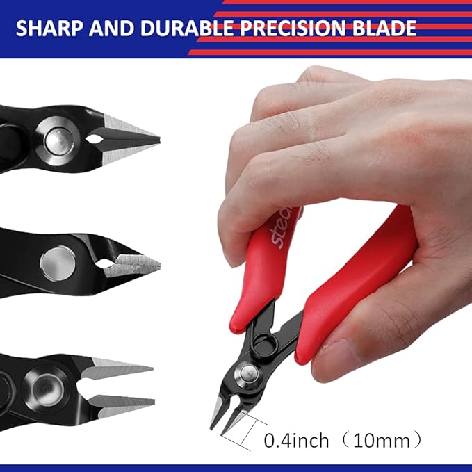stedi 5.3-inch Model Nipper, with Sharp Double-Edged Blades,Plastic Model Tools,Used for Gundam Plastic Model Repair, Clean Cutting and Precision Cutting, Red