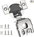 Chibery 10 Pack 1-1/2" Overlay 3D Soft Close Concealed Hinge for Face Frame Door, Smooth Slow Self Closing Hinges, Satin Nickel, Hidden 105° Open Angle Stainless Steel Hinge for Kitchen Cabinet Door