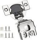 Chibery 50 Pack 1-1/2" Overlay 3D Soft Close Concealed Hinge for Face Frame Door, Smooth Slow Self Closing Hinges, Satin Nickel, Hidden 105° Open Angle Stainless Steel Hinge for Kitchen Cabinet Door