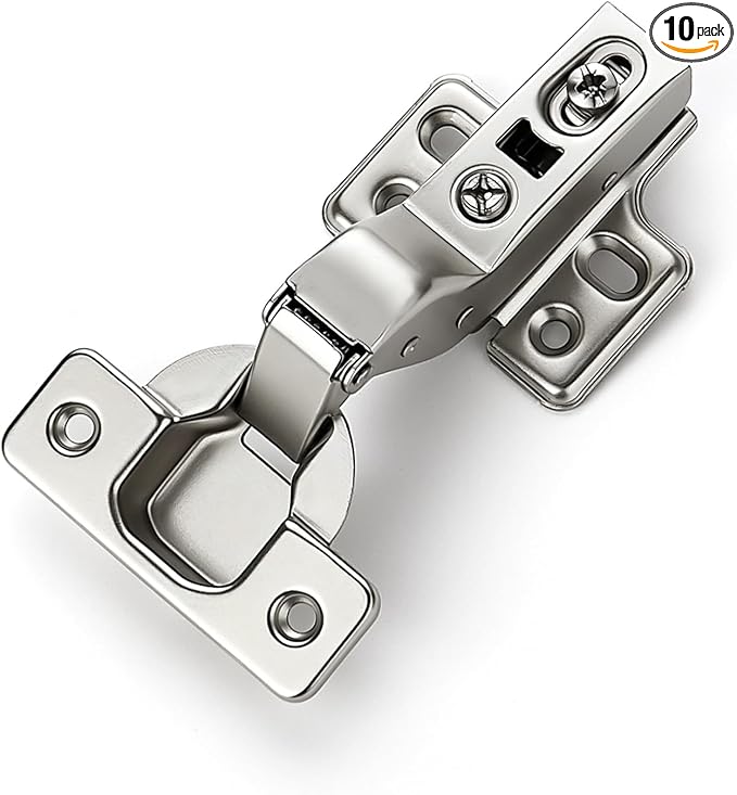 HOME EDIT 5 Pairs 10 Pack European Insert Soft Close Cabinet Hinges Concealed Kitchen Cabinet Hinges Heavy-Duty Frameless Adjustable for Cupboard Hardware