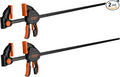 Jorgensen E-Z Hold 800LBS Heavy Duty Clamps, 50 Inch 2-Pack Expandable Clamp/Spreader, One Hand Bar Clamps, Trigger Clamp, Bar Clamps for Woodworking