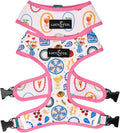 Lucy & Co. Dolce Vita Reversible Dog Harness, Adjustable Comfort Fit with Dual Leash Attachments, Large