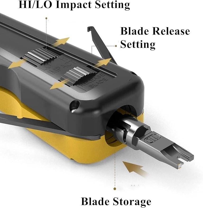 Gaobige Network Tool kit, Cat6 Cat5e Cat5 Crimping Tool RJ45 Crimp Tool kit, Pass Through rj45 Crimper, Wire Tracker, 110/88 Punchdown Tool, Cat6 Pass Through Connectors