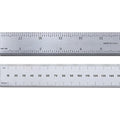 PEC Tools 6"/150mm Rigid Metal Ruler, Satin Chrome Carbon Steel Machinist Rule, Decimal & Metric Graduation (1/10", 1/100", 0.5mm, 1mm), Fully Hardened and Tempered, Made in USA