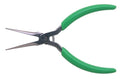 Xcelite LN775512G Slim Line Long Needle Nose Smooth Plier with Green Cushion Grip, 5-1/2" Length, 1-3/4" Jaw Length