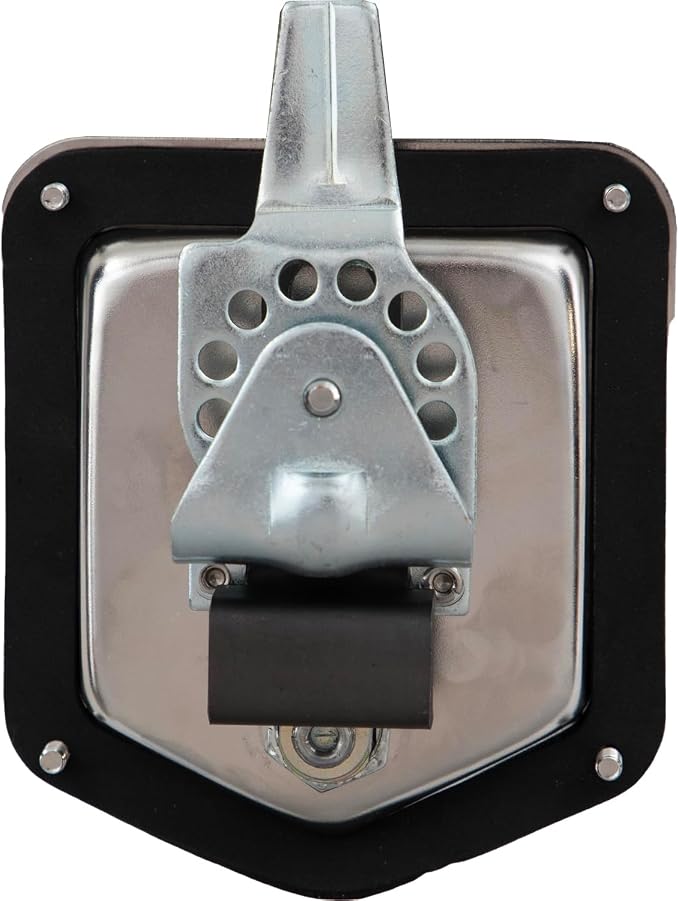 Buyers Products L8816 Folding T-Handle Latch – Stainless Steel Lock for Truck Tool Box, Trailer Tool Box, Cabinets, Storage Chests – Adjustable Cam, Water-Tight, Heavy-Duty Door Lock, Includes Key Set