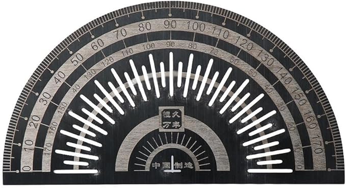 Black Stainless Steel Angle Protractor Precision Marking Protractor Angle Measure Tool Electroplated Woodworking Ruler Measuring Tool