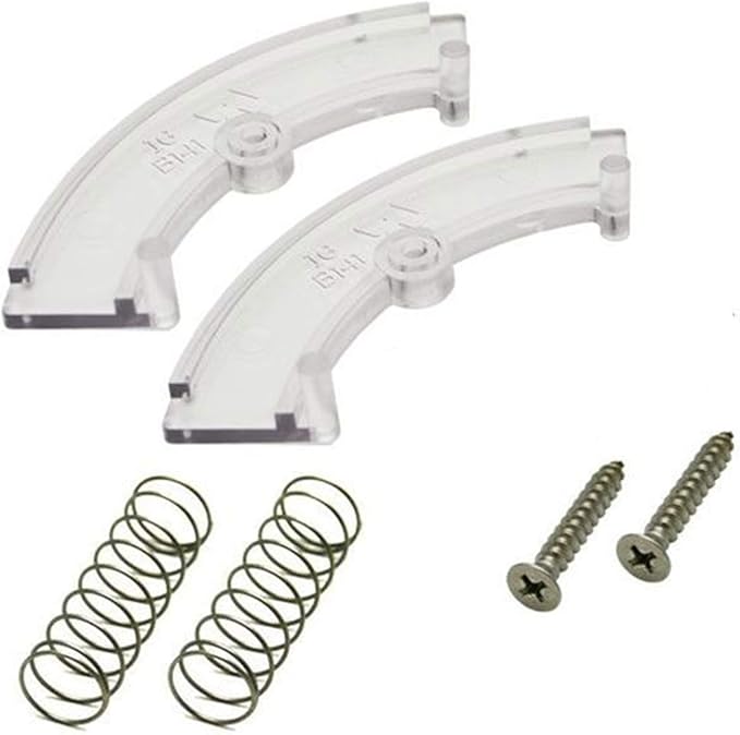 KASTLITE Post Top Fitter Hardware Kit | Clear Outdoor Post Top Fitter Wing Clamps | Includes 2 Clamps, 2 Screws & 2 Springs