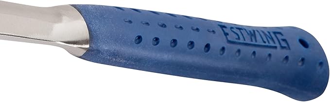 ESTWING Framing Hammer - 24 oz USA Made Long Handle Straight Rip Claw Hammer with Milled Face & Shock Reduction Grip - E3-24SM