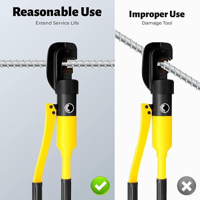Hydraulic Rebar Cutter, Heavy Duty Rebar Bender with Portable Box, Handheld Cutting Tool for Steel Bars, Shear Area 0.16-0.87in
