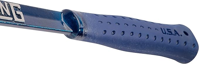 ESTWING Hammertooth Hammer - 24 oz USA Made Long Handle Straight Rip Claw Hammer with Smooth Face & Shock Reduction Grip - E6-24T
