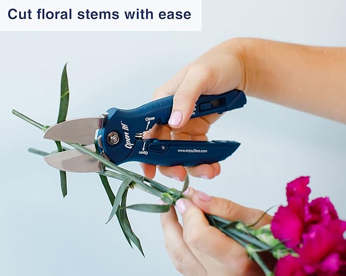Zibra Open It! 4-in-1 Box Cutter & Package Opener Tool – Heavy Duty Scissors, Retractable Blade & Screwdriver – All-in-One Household Tool for Boxes & Plastic Packaging, Blue