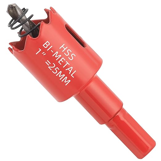 1 in. Bi-Metal Hole Saw Drill Bits - Versatile and Durable Hole Cutter for Wood, Plywood, Plaster Drywall, Ceiling, Plastic Pipe, PVC and Thin Metal - Includes Arbor & Pilot Bit (25mm)
