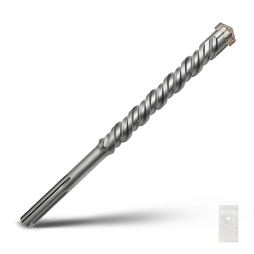 1-1/4 x 13.4 inch SDS Max Rotary Hammer Drill Bit, 32x340mm Carbide Tip Masonry Drill Bit,Concrete Drill Bit for Masonry, Brick, Stone, Concrete (Length :340mm / 13.4 inch, 32mm (1-1/4 in) Diameter)