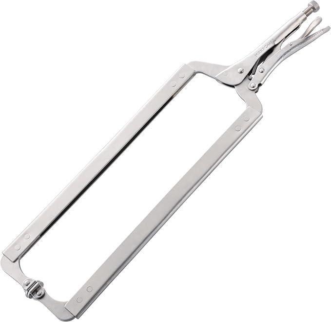 MAXPOWER 24-inch C Clamp Locking Pliers, Large Locking C Clamp with Grip Swivel Pads, MAX Jaw Capacity Up to 10"
