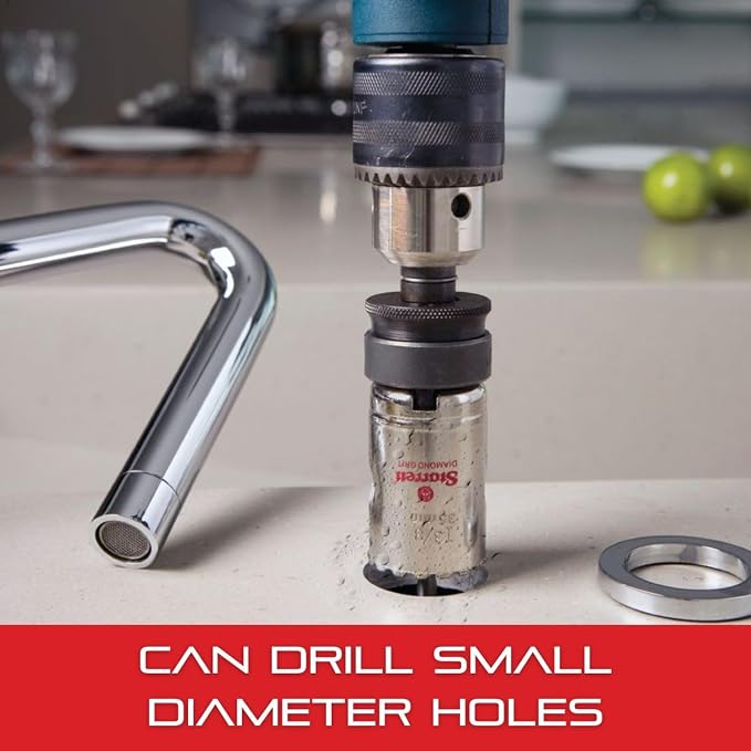 Starrett Diamond Grit Hole Saw, 1-11/16" Dia, 1-5/8" Depth | Effortless Cutting Through Tough Materials, 1-11/16 In Diameter, For Non-Metallic Materials, KD1116-N