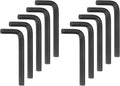 HARFINGTON 10pcs Hex Key Wrench 3/8" L-Shape Hexagon SAE Wrenches Chrome Vanadium Steel Repairing Tool for Home Repair, Black