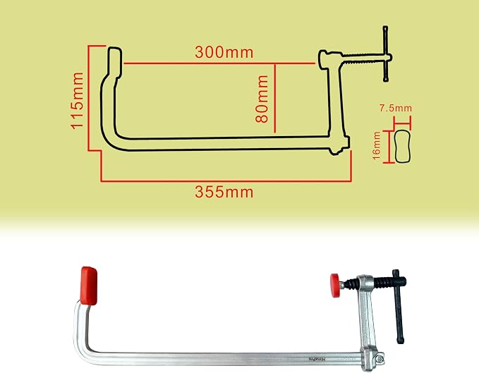 HimaPro 12 Inch Medium Duty Bar Clamp Set, 4 Pack – Drop Forged Steel F-Clamps with 600 lbs Load Capacity and 3-5/32 Inch Throat Depth for Welding, Woodworking, and Metalworking