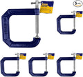 IRWIN Tools QUICK-GRIP 100 Series Deep Throat C-Clamp, 3-inch by 4 1/2-inch (Pack of 5)