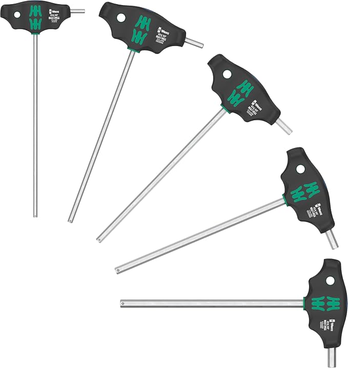 Wera - 05136070001-454/5 HF SHK Set 1 Screwdriver set T-handle screwdriver Hex-Plus with holding function, 5 pieces