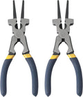 Professional 8" Weliding Pliers, Sharp MIG Pliers for Rust Resistant, Long Nose with Anti-slip Handle - Durable and Effecient (2PCS)