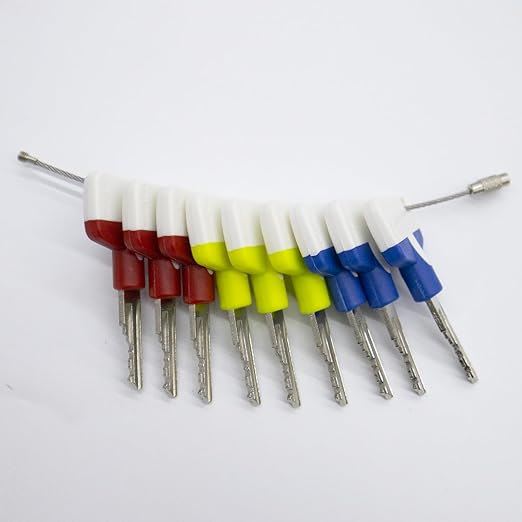 6693241 Ignition Keys, 9 Pack Bobcat D250 Heavy Equipment Key Fits Bobcat Skid Steer Genie JLG Forklift Grove Terex
