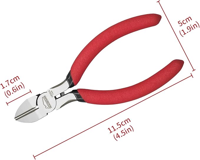 5 inch Wire Cutters, 5 Pack, Diagonal Cutters, Side Wire Snips | Small Diagonal Cutters with Spring Loaded, Diagonal Cutting Pliers for Crafts, Jewelry Making