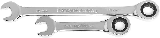 GEARWRENCH 34 Pc. Standard & Stubby Ratcheting Wrench Set, SAE & Metric - 85034 (Pack of 4)