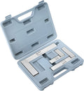 Groz 3-Piece Precision Steel Square Set (2", 4", 6"), Hardened Blades, 16 Micron Accuracy, BS 939 Grade B, with Case for Machinist Woodworking Layout (01012)